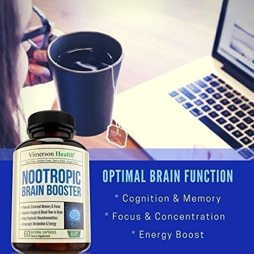 Suplemento sin OGM con GABA, DMAE, Bacopa, Vitaminas