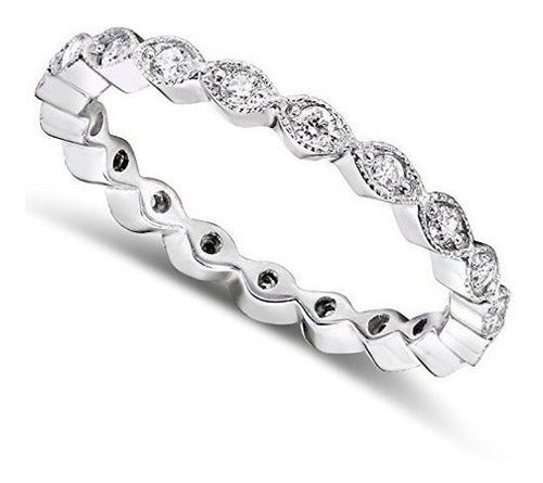 Anillo de diamantes 1/3 quilate en oro blanco 14K