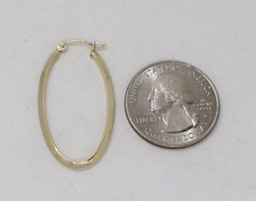 Pendientes De Aro De Oro Amarillo De 14 Quilates Con Tubo