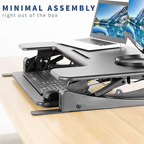 Estación de trabajo elevadora de 91 cm de altura ajustable