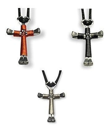Collares Con Cruz De Herradura De 3 Colores