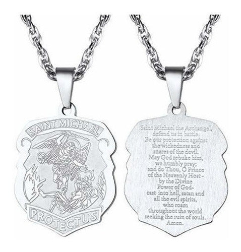 Collar con colgante y cadena de San Miguel Arcángel