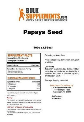 Suplementos A Granel De Semillas De Papaya