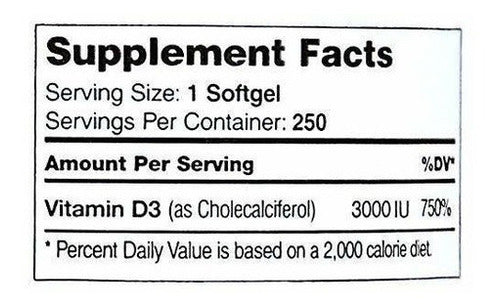 Zahler Vitamina D3 3000iu, Un Suplemento Totalmente Natural