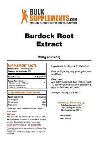 Bulksupplements Extracto De Raíz De Bardana En Polvo