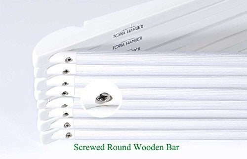 Perchas De Traje De Madera Blancas, Extra