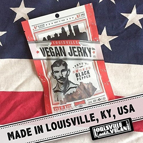 Louisville Vegan Jerky - Pimienta Negra Ahumada, Vegetariana