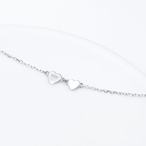 Joyería De Plata Esterlina Tiny Delicate Double Forever