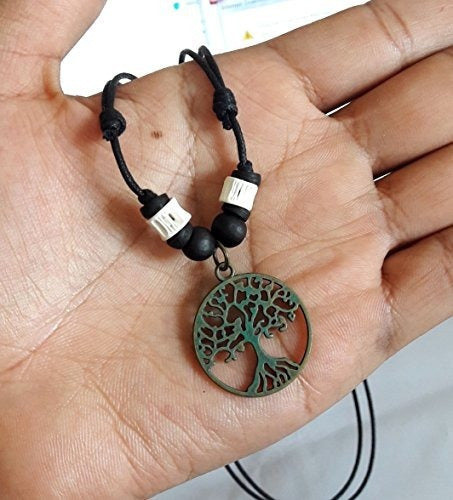 Celtic Tree Of Life Colgante De Collar De Madera Con Cuentas