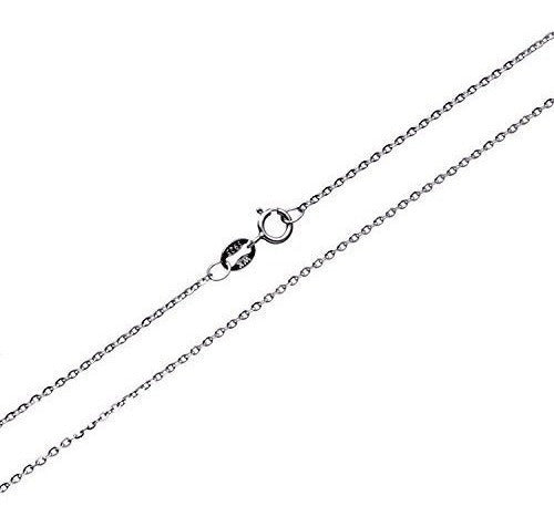 Collar De Cadena De Cable Rolo Deslizante De Plata Esterlina