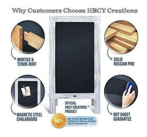 Pizarra de lujo con marco en A Rústico Magnético