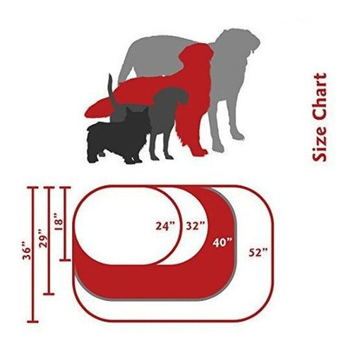 Cama Para Perros Blue & Sherpa Bagel De 40 Pulgadas