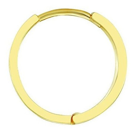 Aretes tipo argolla de oro de 14 k