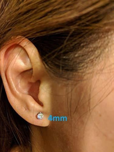 5 Pares De Aretes Quirúrgicos De Acero Inoxidable Aurora