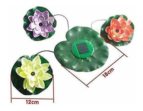 Luz Solar 3 Led Flor De Loto, Amzstar Energía Solar Energy