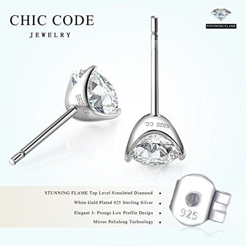 Pendientes De Botón Con Diamantes