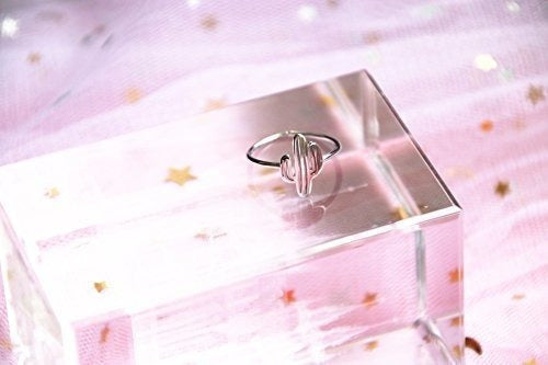 Anillo Abierto De Plata De Ley 925 Con Plantas De Cactus