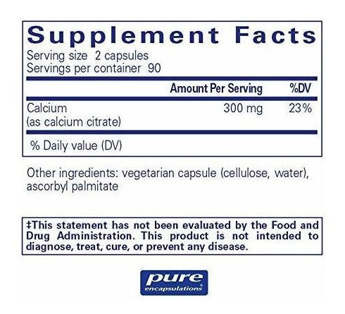 Encapsulaciones Puras Calcio citrato