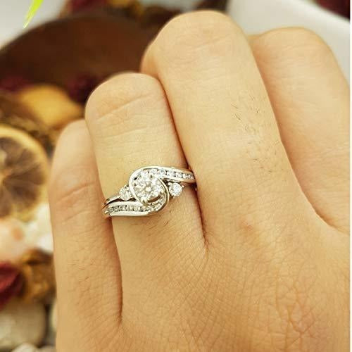 Anillo de compromiso nupcial para mujer