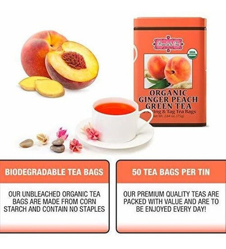 50 bolsas de té, té gourmet de baja cafeína