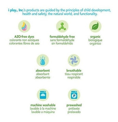 Brotes Verdes Muselina Baberos Hechos De Algodón Orgánico,