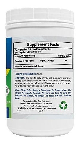 Polvo De Taurina 100% Pura