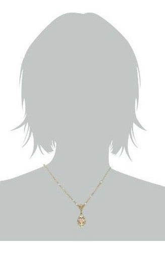 Collar De Rosas De Porcelana Y Tonos Dorados