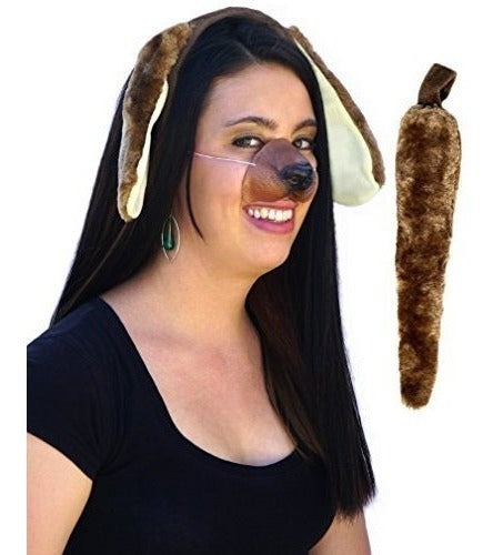 Kit De Accesorios Para Disfraz De Orejas De Perro, Cola Y
