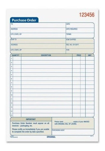 Libro de órdenes de compra - Facturas