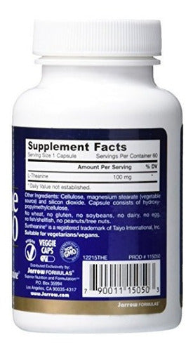 Jarrow Formulas Theanine Promueve La Relajación, 100 Mg, 60