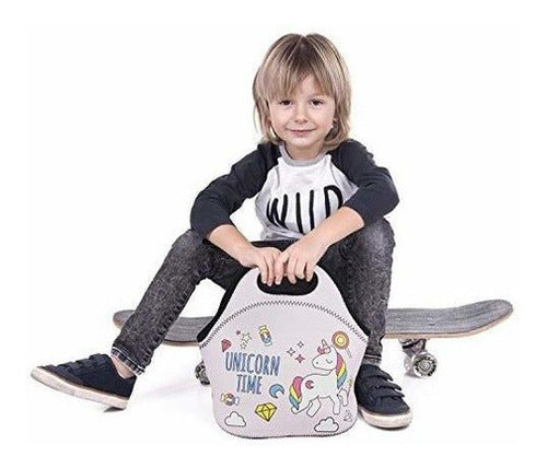 Violet Mist Neopreno Reutilizable Bolsa De Almuerzo Con