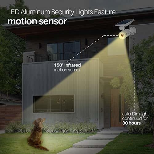 Luces Solares Sensor De Movimiento Exterior Aluminio,