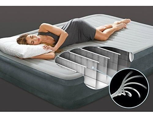 Cama hinchable con bomba eléctrica incorporada