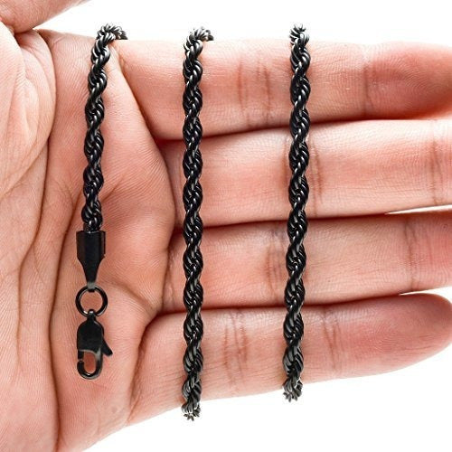 Collar De Cadena De Cuerda De Acero Inoxidable