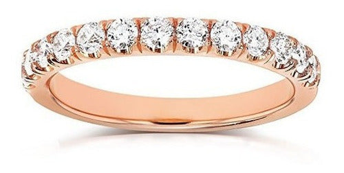 Anillo sólido de oro rosa de 14 quilates