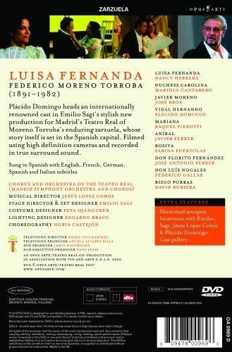 DVD - Moreno Torroba: Luisa Fernanda - Teatro Real Madrid
