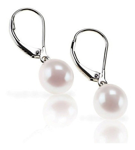 Pendientes De Perlas Cultivadas De Agua Dulce