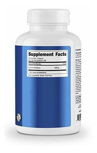 Píldoras De Cafeína 200 Mg Por Porción (250