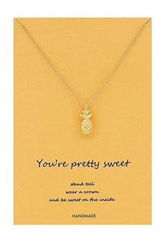 Geerier Eres Colgante De Piña Bastante Dulce Collar