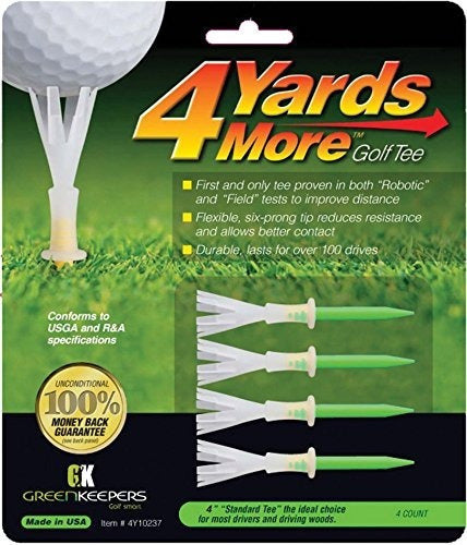 Tee de golf 4 Yardas Más - 4 Extremo (4 Tees Verdes)