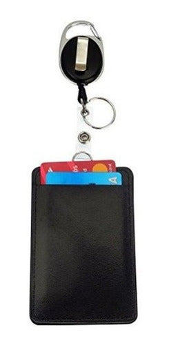 Pinza Porta Insignia Id Mosquetón Retráctil