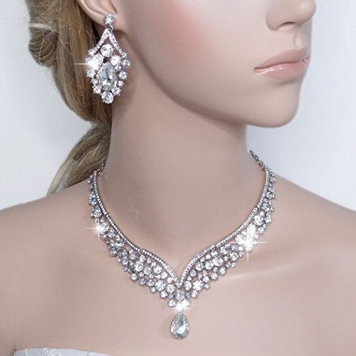 Elegante babero de cristal austriaco con diamantes