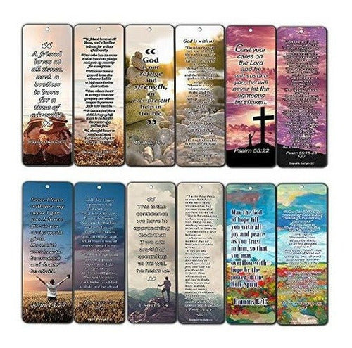 Tarjetas De Marcadores Cristianos Con Versículos