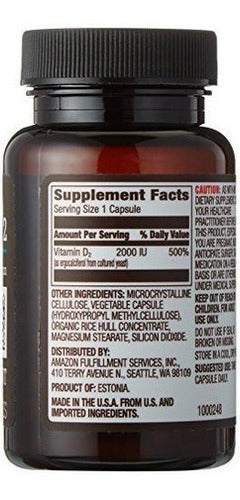 Vitamina D2 2000 Iu, Vegan, 65 Cápsulas,