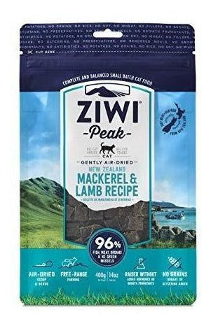 Receta de caballa y cordero secada al aire comida para gatos