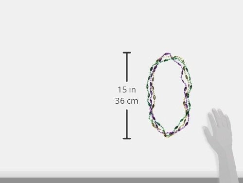 paquete de 12 cuentas de remolino de Mardi Gras 33 pulgadas