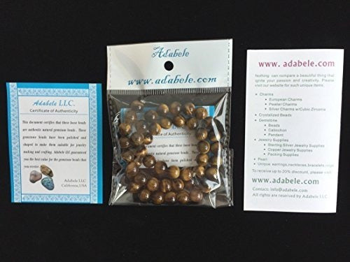 Piedra preciosa de ojo de tigre amarillo 4 mm