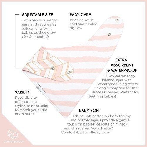 Bandana Baberos Bebé Algodón Reversible e Impermeable