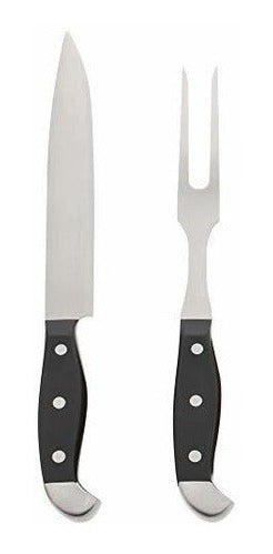 cuchillo de trinchar de 7.9 in y tenedor para tallar.