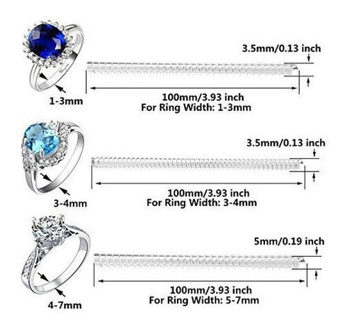 Juego de 12 unidades de ajustador para tamaño de anillo